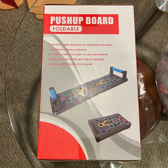 New* Foldable Pushup Board with Color-Coded Positions - Picture 2 of 2